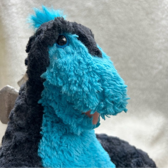 Build A Bear Workshop Dino Stegosaurus plush 18" blue teal silver - Picture 5 of 13